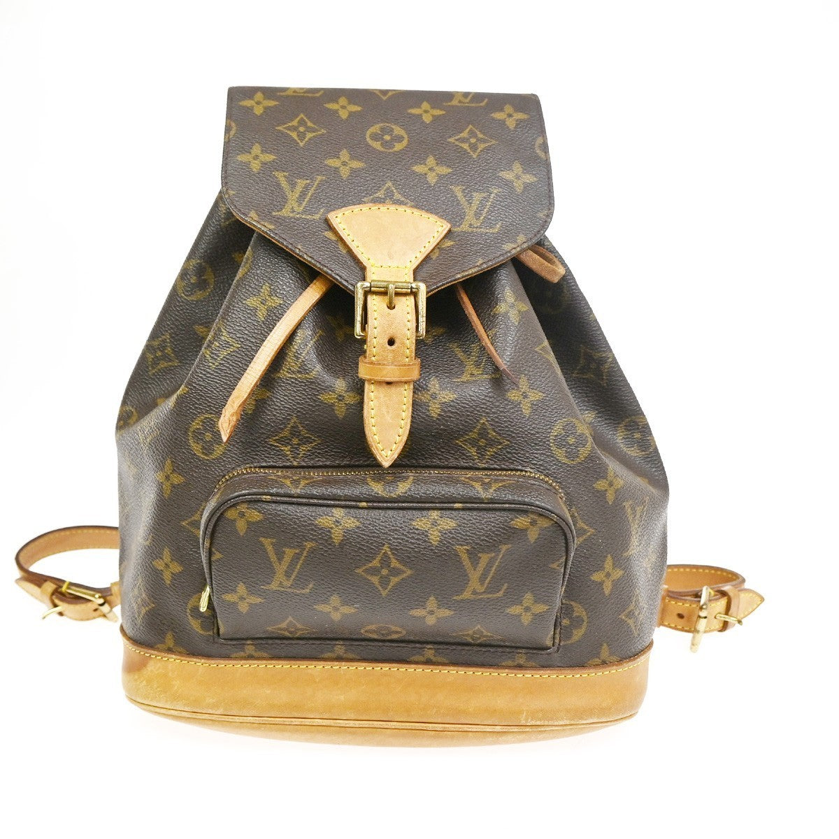 LOUIS VUITTON Montsouris MM Backpack Bag Monogram Leather Brown M51136 18KC526