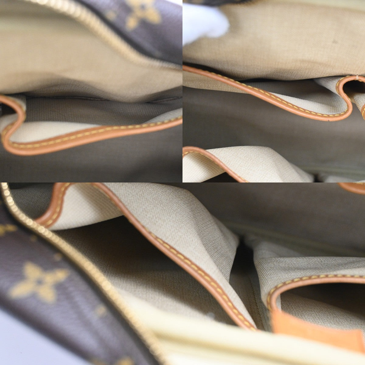 LOUIS VUITTON LV Logo Deauville Hand Bag Monogram Leather Brown M47270 82KC197
