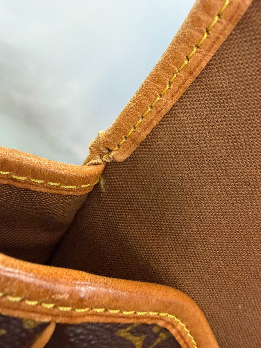 LOUIS VUITTON Gibeciere GM Shoulder Bag Monogram Leather Brown M42249 76YJ224