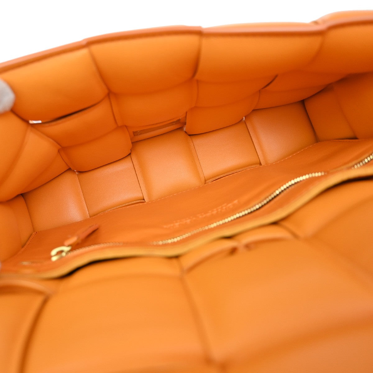 BOTTEGA VENETA Maxy Intrecciato Cassette Shoulder Bag Leather Orange 40RL267