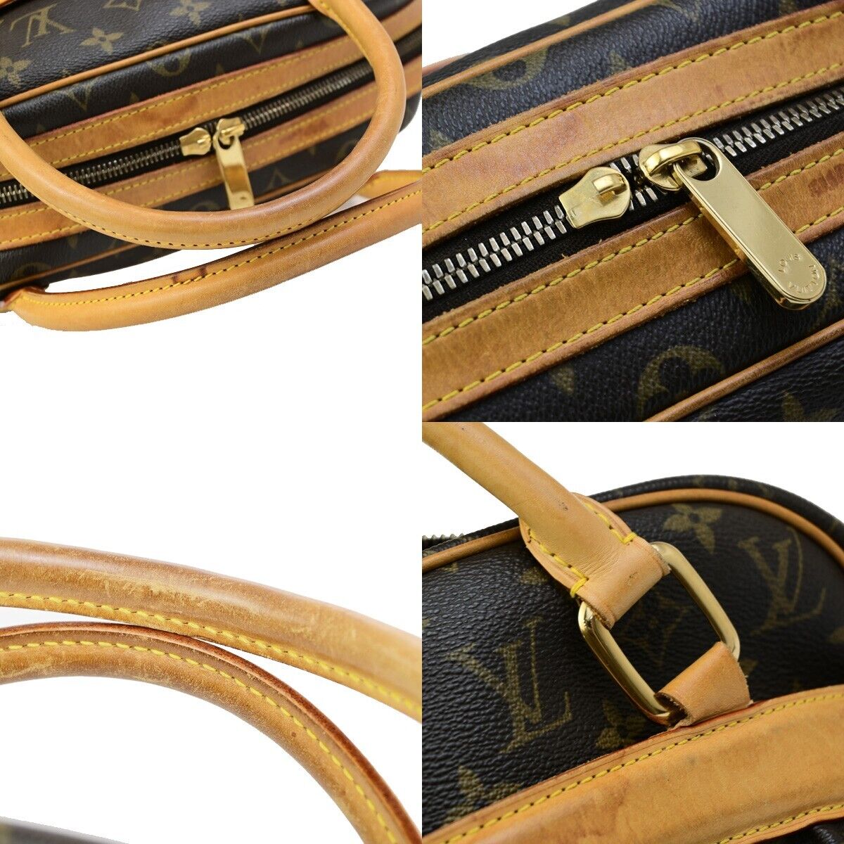 LOUIS VUITTON Mitzi Tote Hand Bag Monogram Leather Brown Spain M40058 12KA484