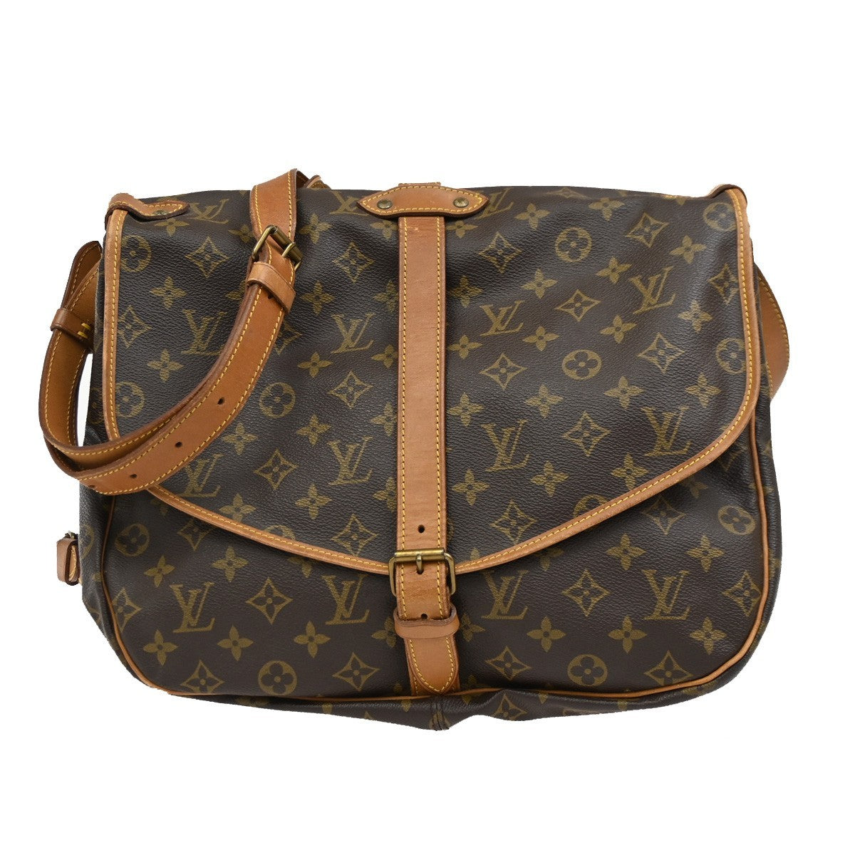 LOUIS VUITTON Saumur 35 Shoulder Bag Monogram Leather BN France M42254 76DA048