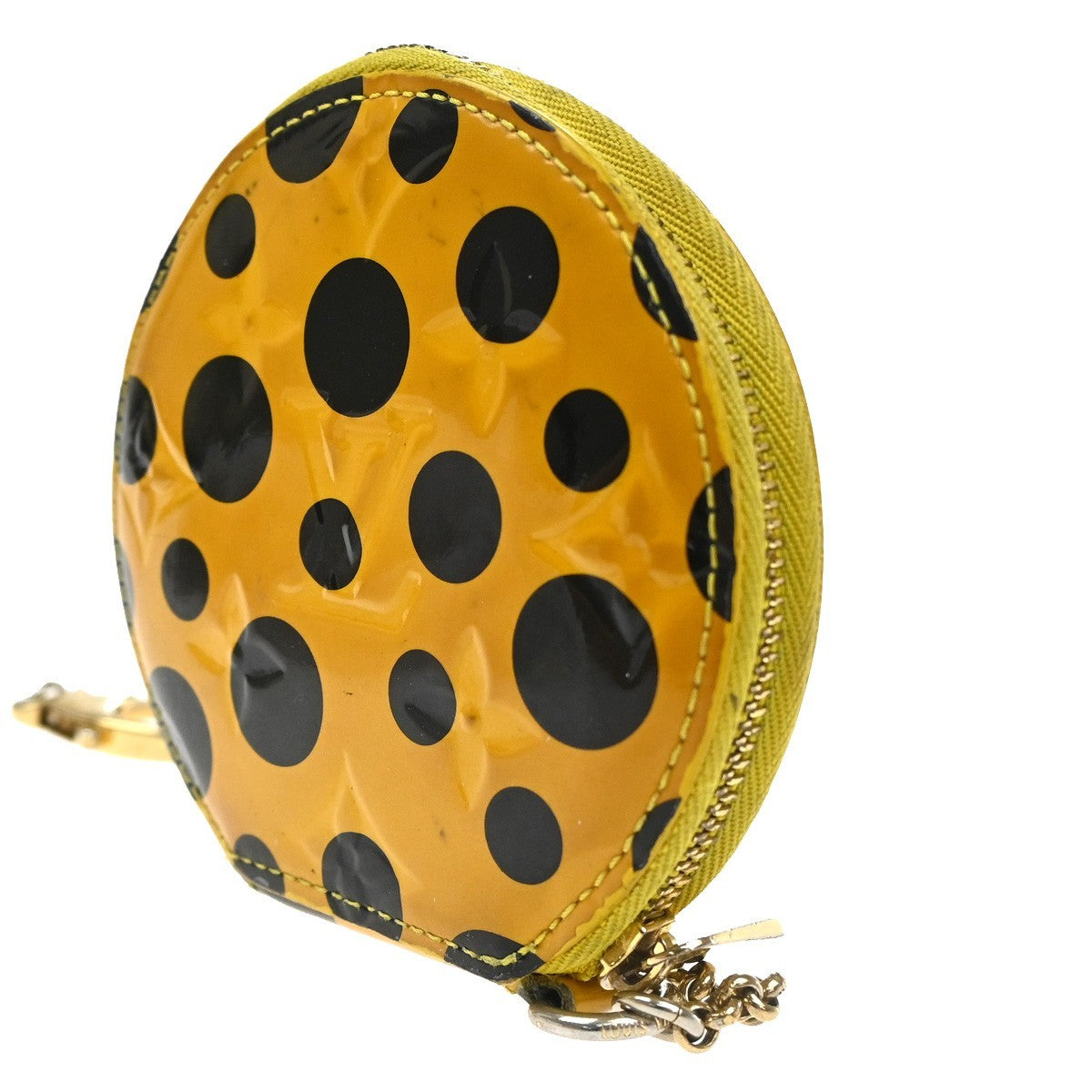 LOUIS VUITTON Yayoi Kusama Coin Case Porte Monnaie Chapeau Vernis M91569 30KD055