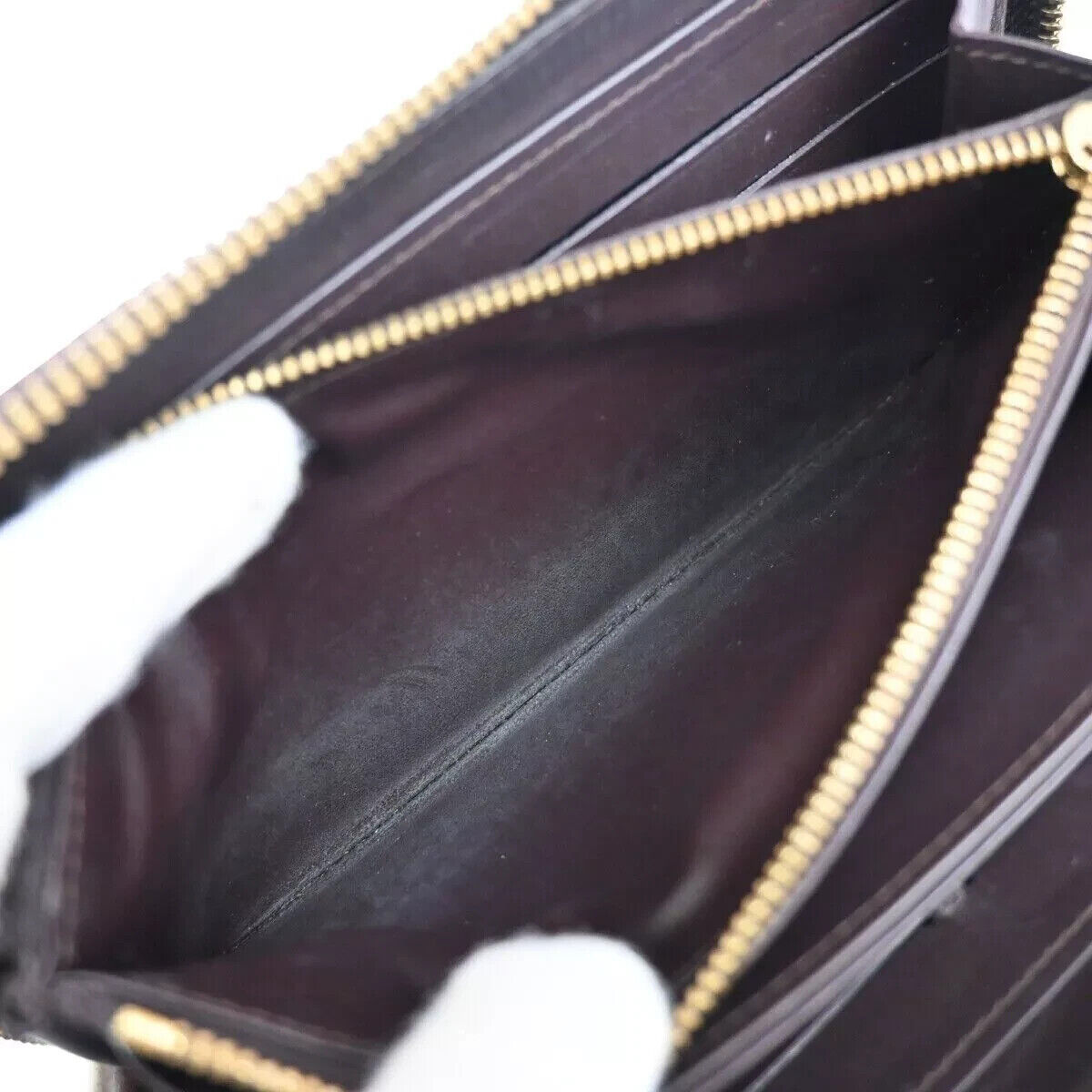 LOUIS VUITTON Zippy Long Wallet Monogram Vernis Leather Amarante M93522 63GA192