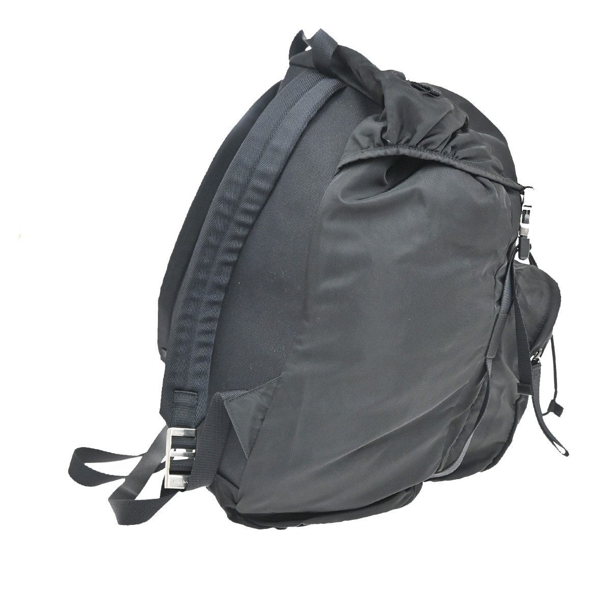 PRADA Logo Tessuto Backpack Bag Nylon Black Nero SHW Italy 20EF402