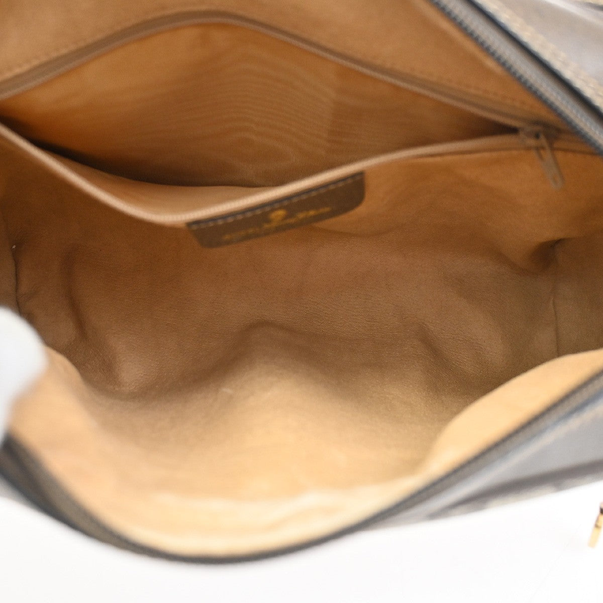 GUCCI Logo GG Pattern Sherry Shoulder Bag PVC Leather Brown Italy 32KC661