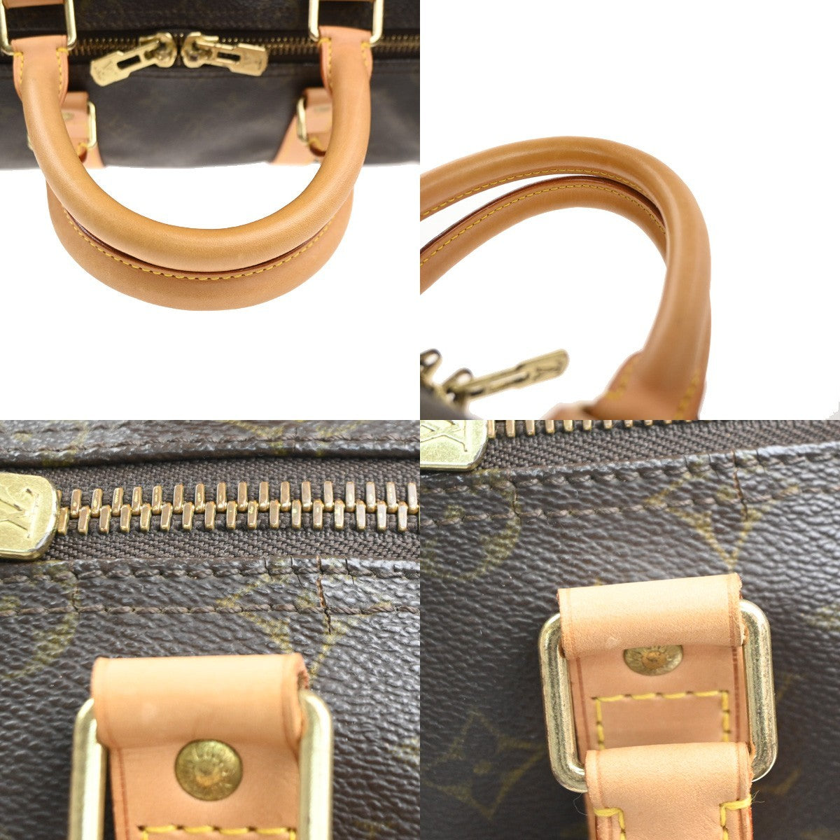 LOUIS VUITTON Keepall 55 Travel Hand Bag Monogram Leather Brown M41424 35RL884