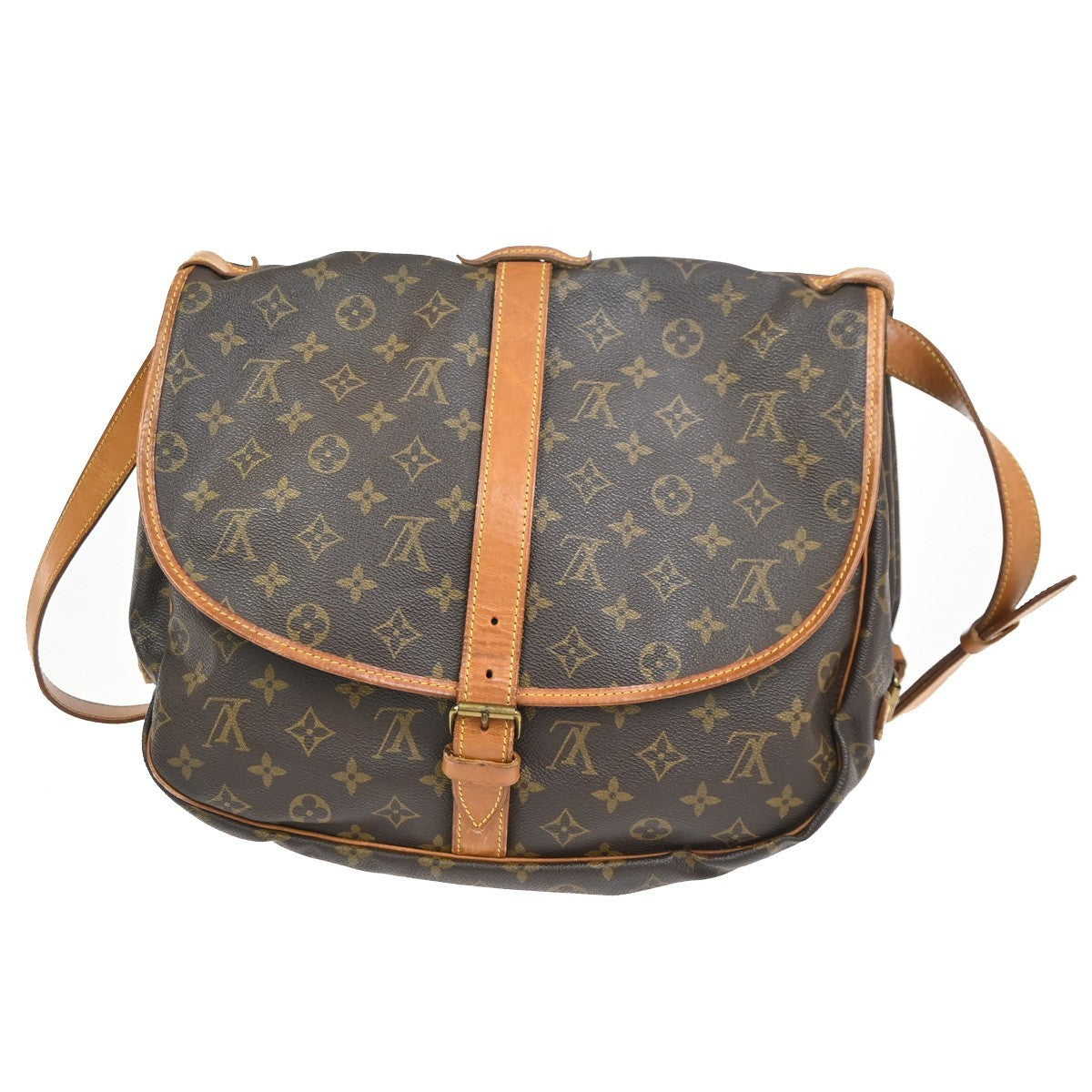 LOUIS VUITTON Saumur 35 Shoulder Bag Monogram Leather BN France M42254 74KC830