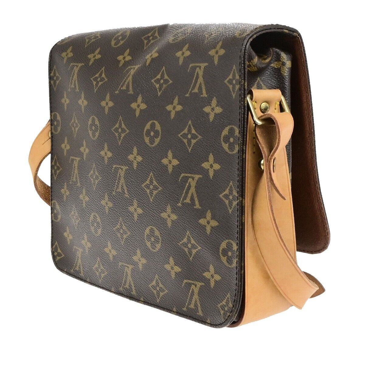 LOUIS VUITTON Cartouchiere GM Shoulder Bag Monogram Leather Brown M51252 96KA453