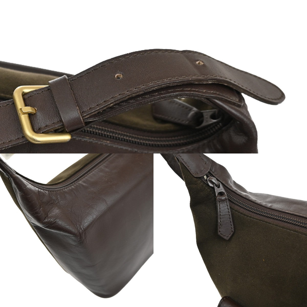Burberrys Logo Shoulder Bag Nova Check Leather BrownGHW 07YH780