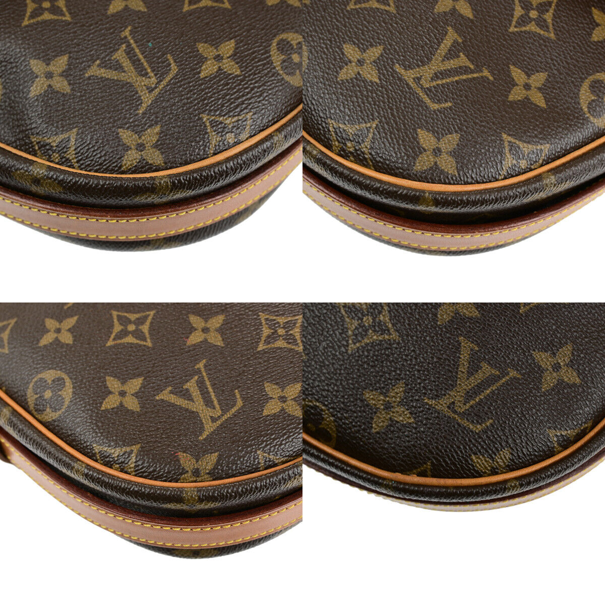 LOUIS VUITTON Jeune Fille GM Shoulder Bag Monogram Leather Brown M51225 37YG600