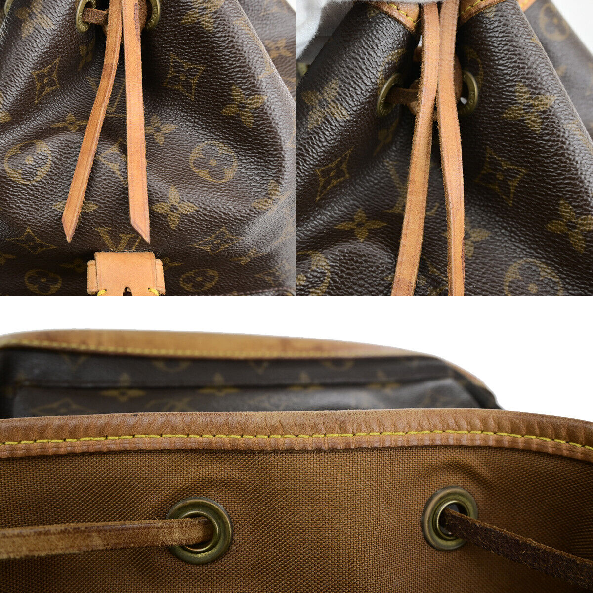 LOUIS VUITTON Montsouris GM Backpack Bag Monogram Leather Brown M51135 79YF441