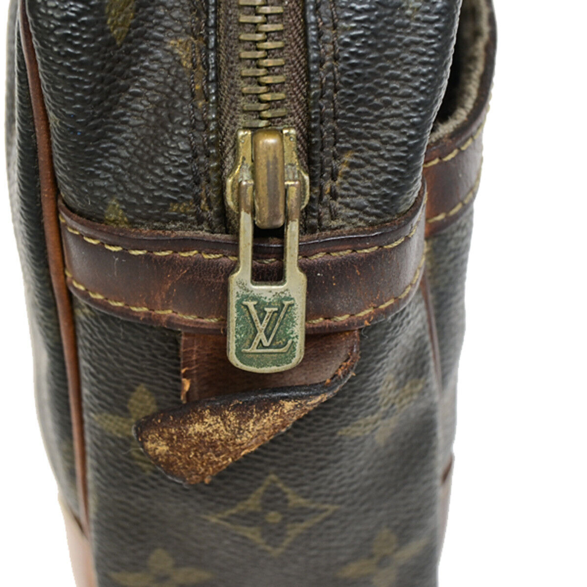 LOUIS VUITTON Compiegne 28 Clutch Hand Bag Monogram Leather Brown M51845 07SH991