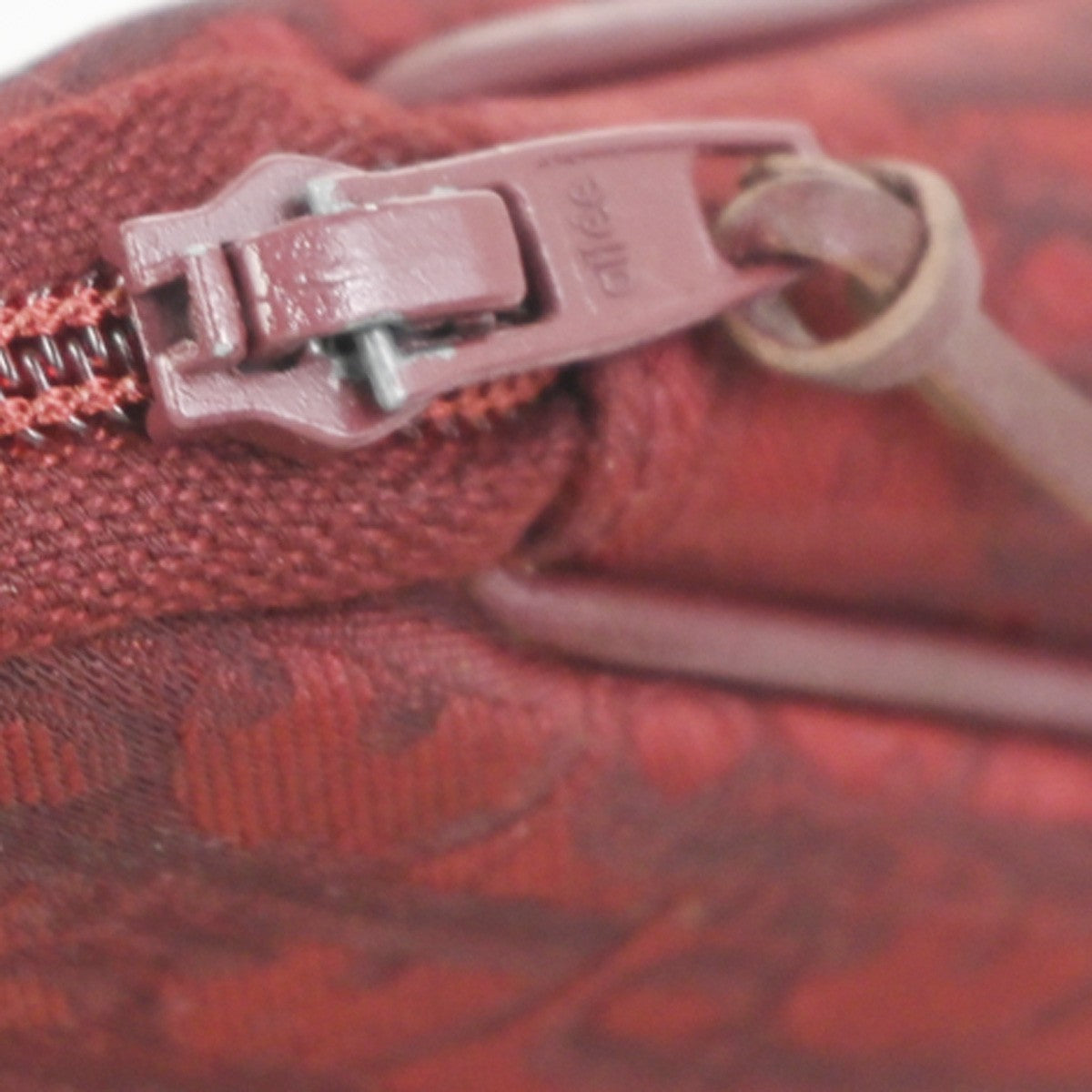 CHRISTIAN DIOR CD Logo Trotte Mini Pouch Canvas Leather Red GHW France 68ZA367