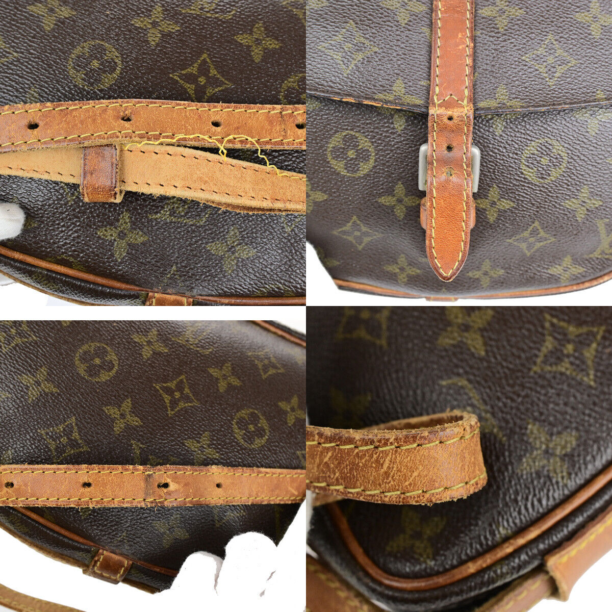 LOUIS VUITTON Jeune Fille PM Shoulder Bag Monogram Leather Brown M51227 67SJ522