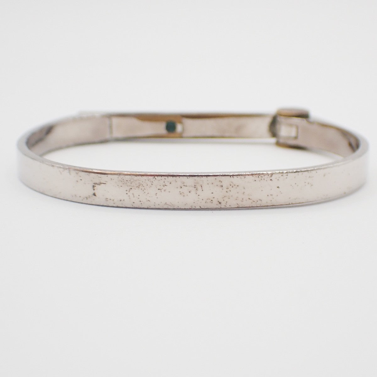 LOUIS VUITTON LV Lock Bracelet  Silver Metal Italy M68087 07KD100
