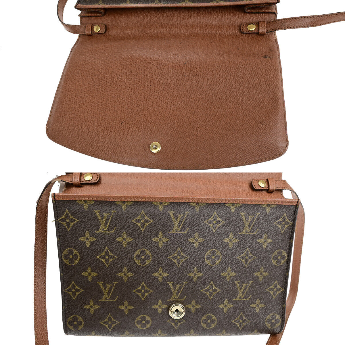 LOUIS VUITTON Bordeaux 2Way Shoulder Clutch Bag Monogram Leather M51797 64YF197