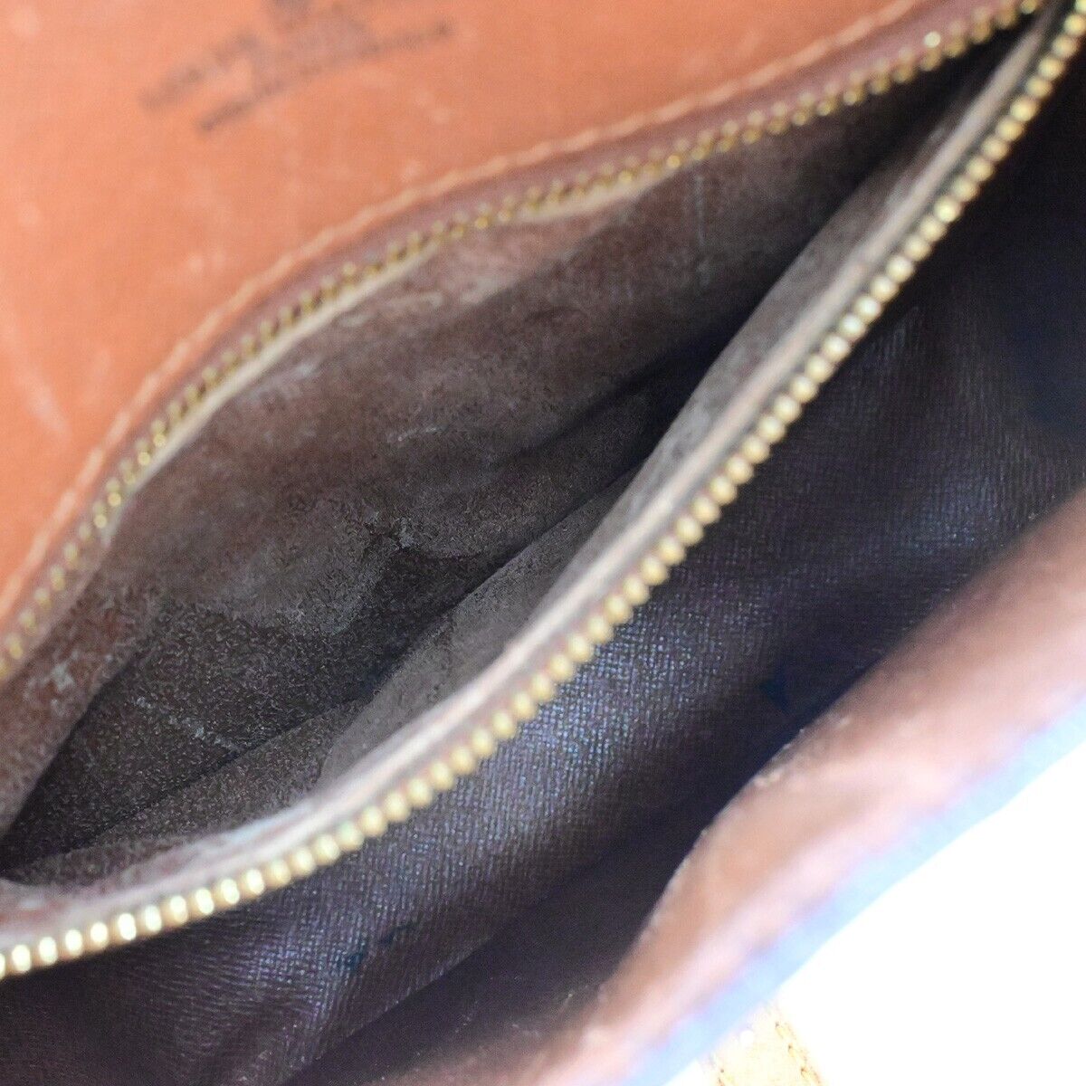 LOUIS VUITTON Saint Cloud MM Shoulder Bag Monogram Leather Brown M51243 68EB653