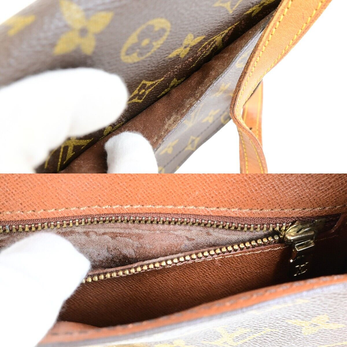 LOUIS VUITTON Saint Cloud MM Shoulder Bag Monogram Leather Brown M51243 65FB335