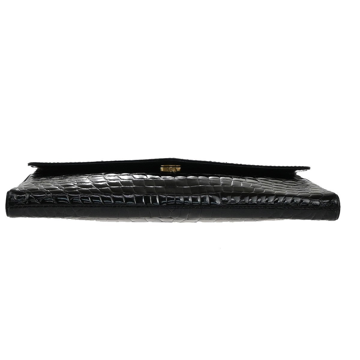 LOEWE Anagram 2way Chain Shoulder Clutch Bag Embossing Leather Brack 88KB476
