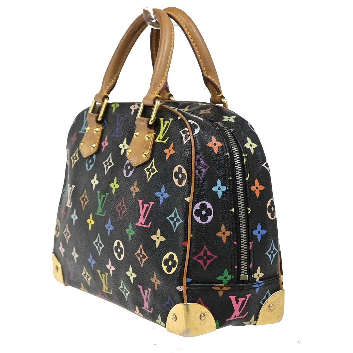 LOUIS VUITTON Trouville Hand Bag Monogram Multi Leather Black M92662 93YJ045