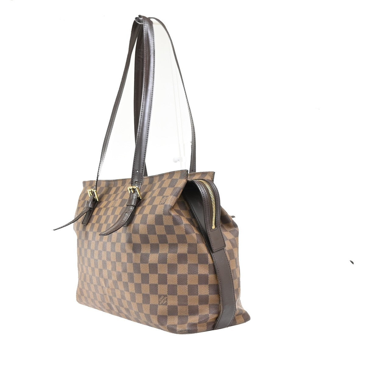 LOUIS VUITTON Chelsea Shoulder Tote Bag Damier Ebene Leather BN N51119 77MA601