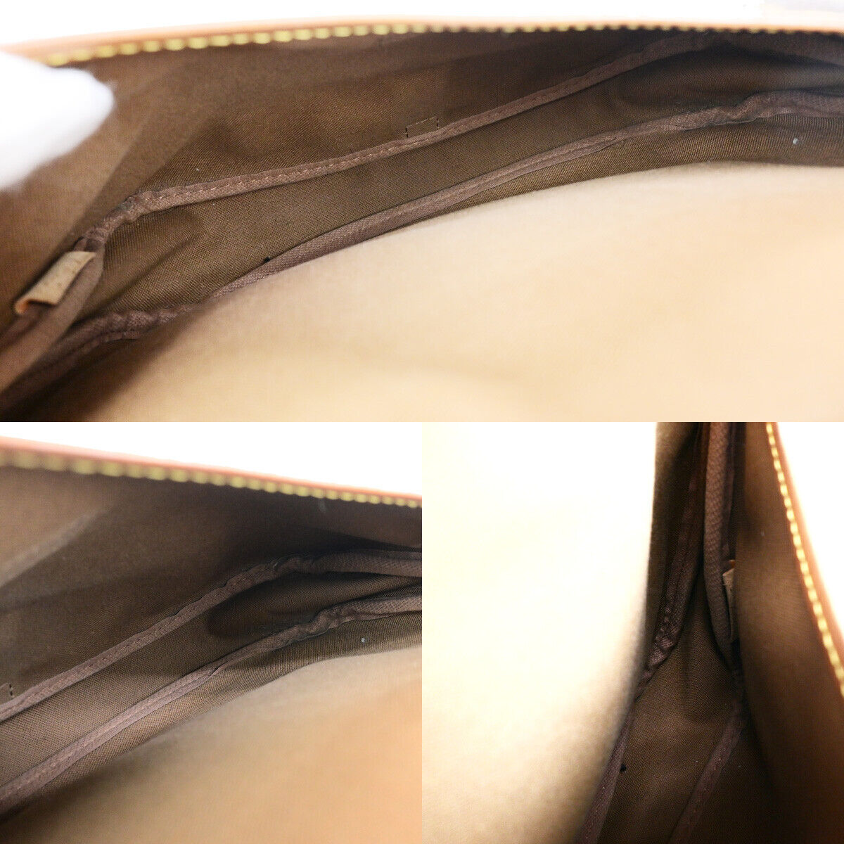 LOUIS VUITTON Logo Saumur 30 Shoulder Bag Monogram Leather Brown M42256 30YG704