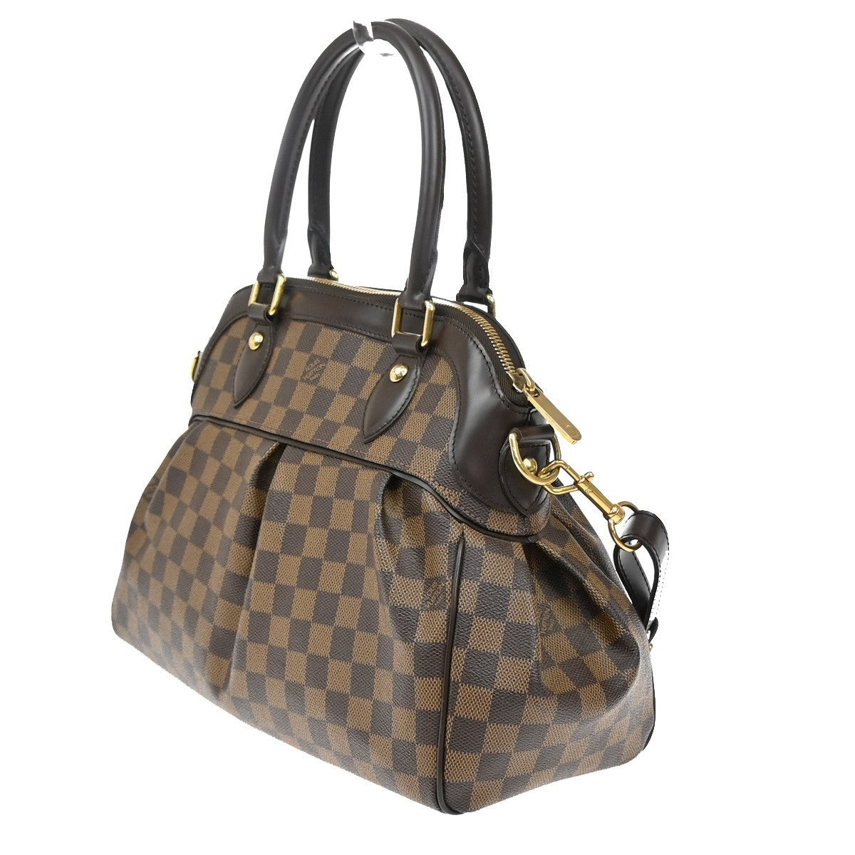 LOUIS VUITTON Trevi PM  2-way Handbag Damier Ebene Leather Brown N51997 40RL443