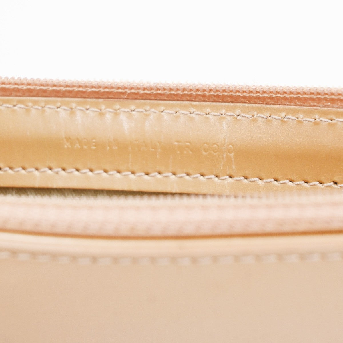 CHRISTIAN DIOR  Crossbody Shoulder Bag Patent Leather Beige SHW Italy 05CA914