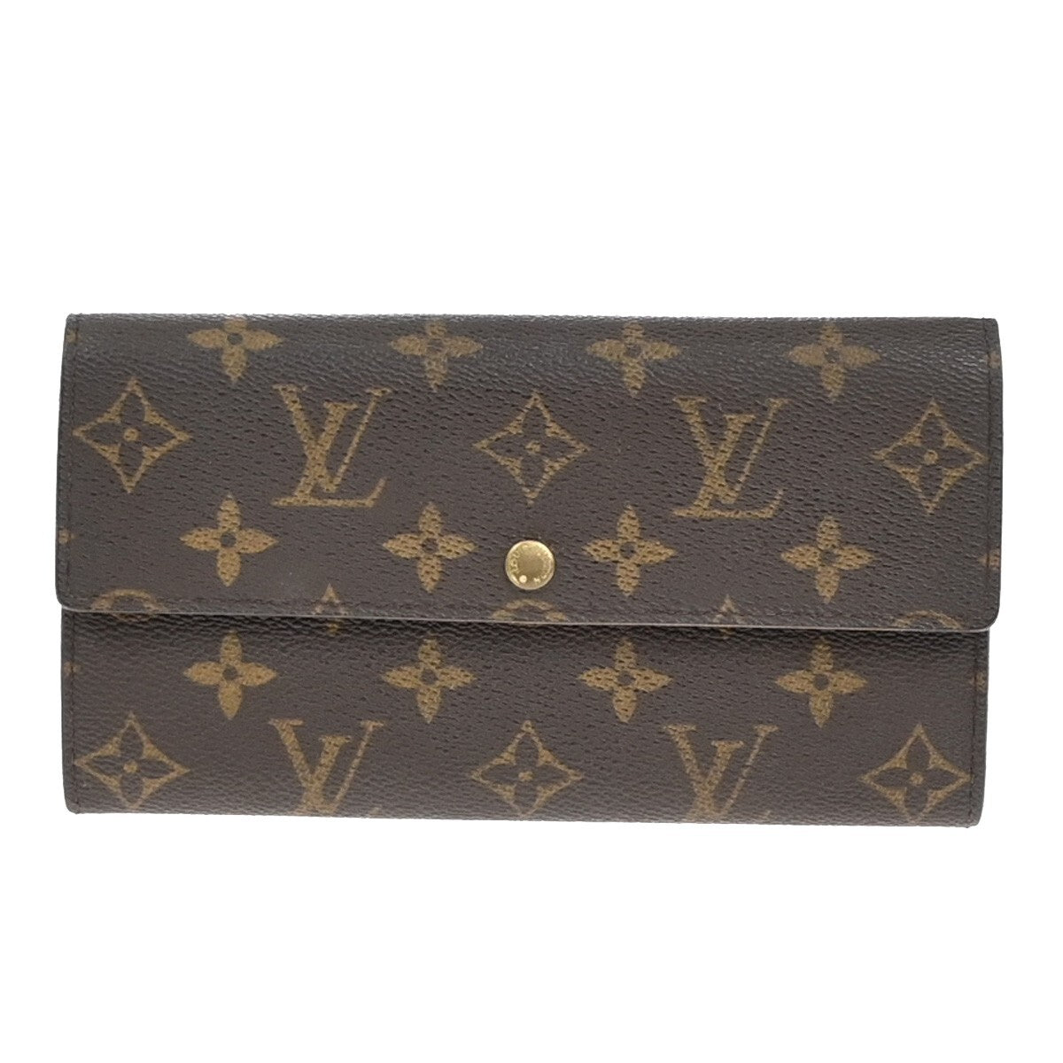 LOUIS VUITTON Porte Monnaie Credit Long Wallet Monogram Leather M61725 04EE178