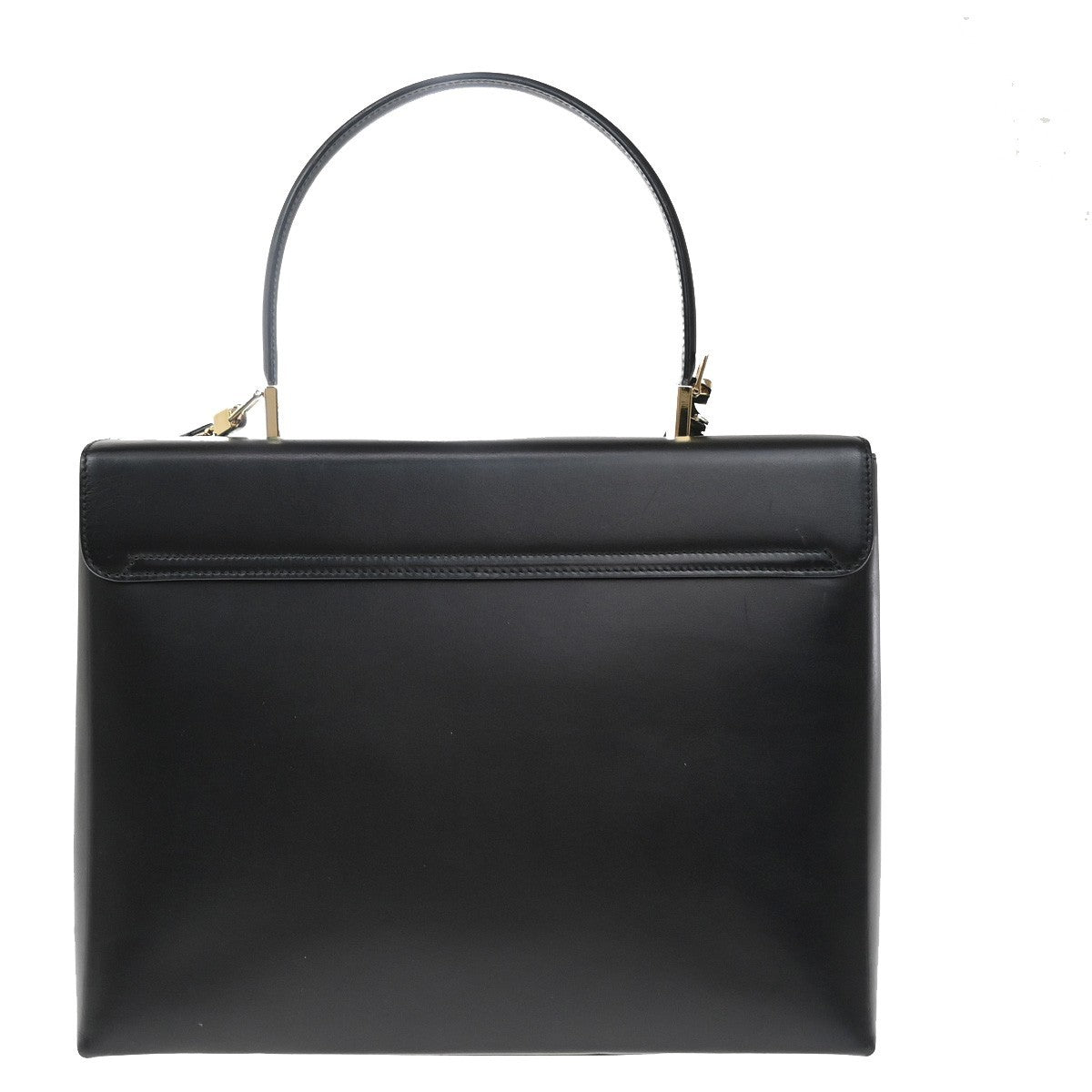 SALVATORE FERRAGAMO Gancini Mini 2Way Shoulder Hand Bag Leather Black 85RF871