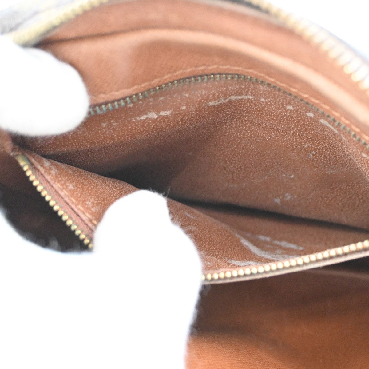 LOUIS VUITTON Jeune Fille PM Shoulder Bag Monogram Leather Brown M51227 33SA089