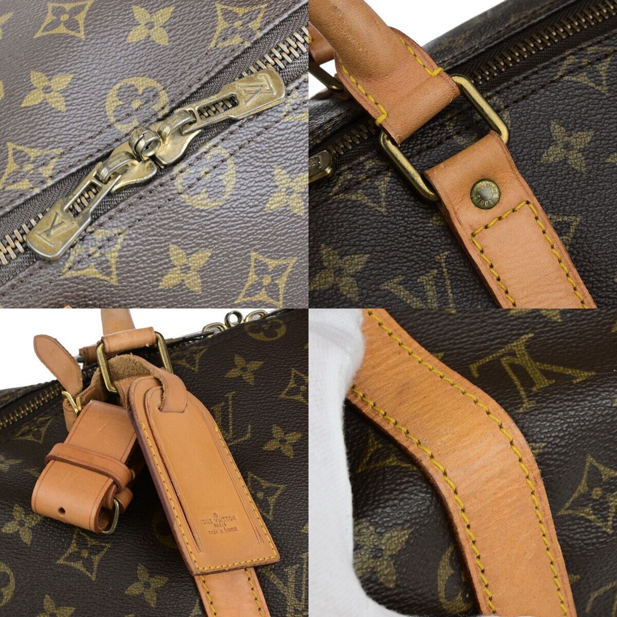 LOUIS VUITTON Keepall 50 Travel Hand Bag Monogram Leather Brown M41426 84ED235