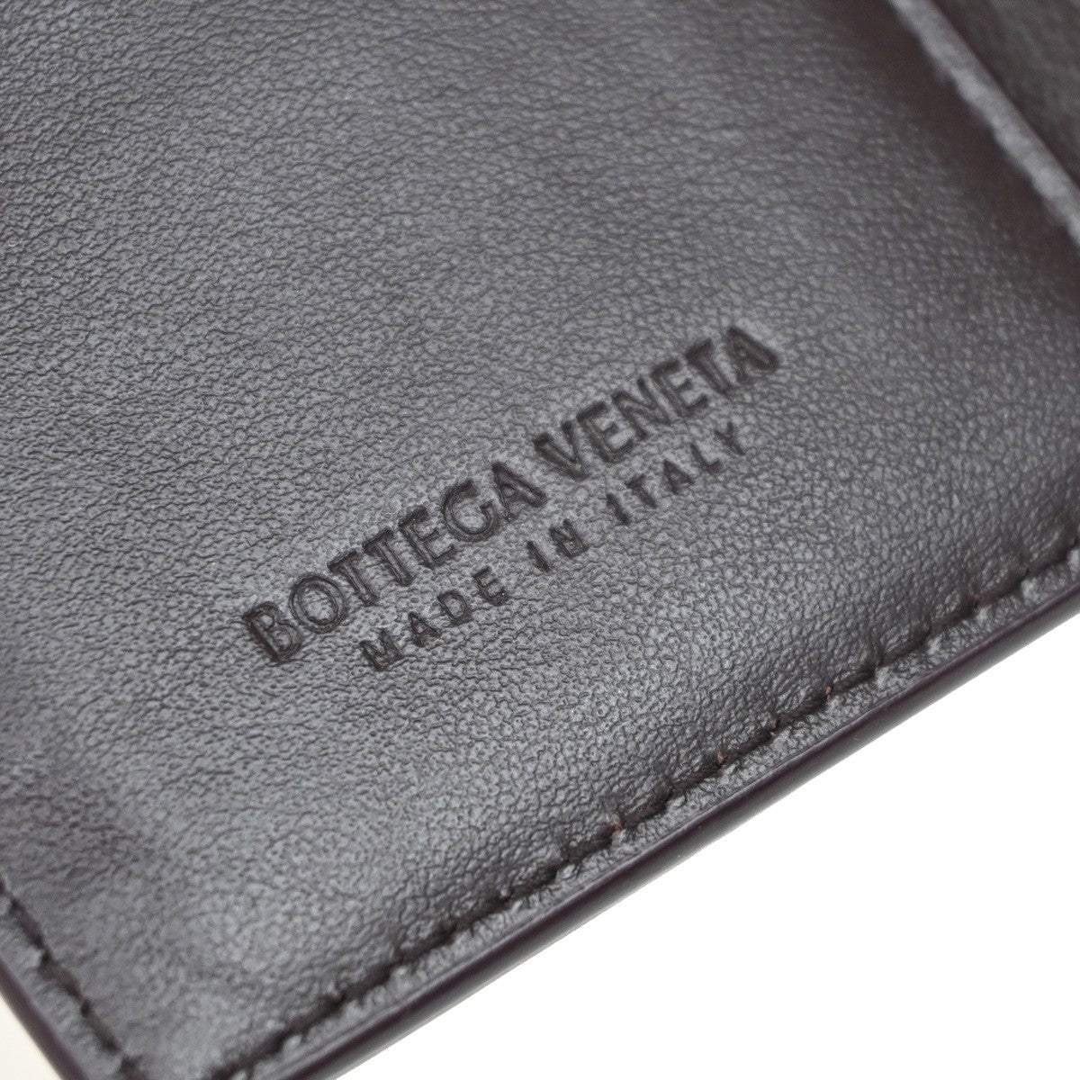 BOTTEGA VENETA Intrecciato Compact Bifold Wallet Leather Purple 39RF754