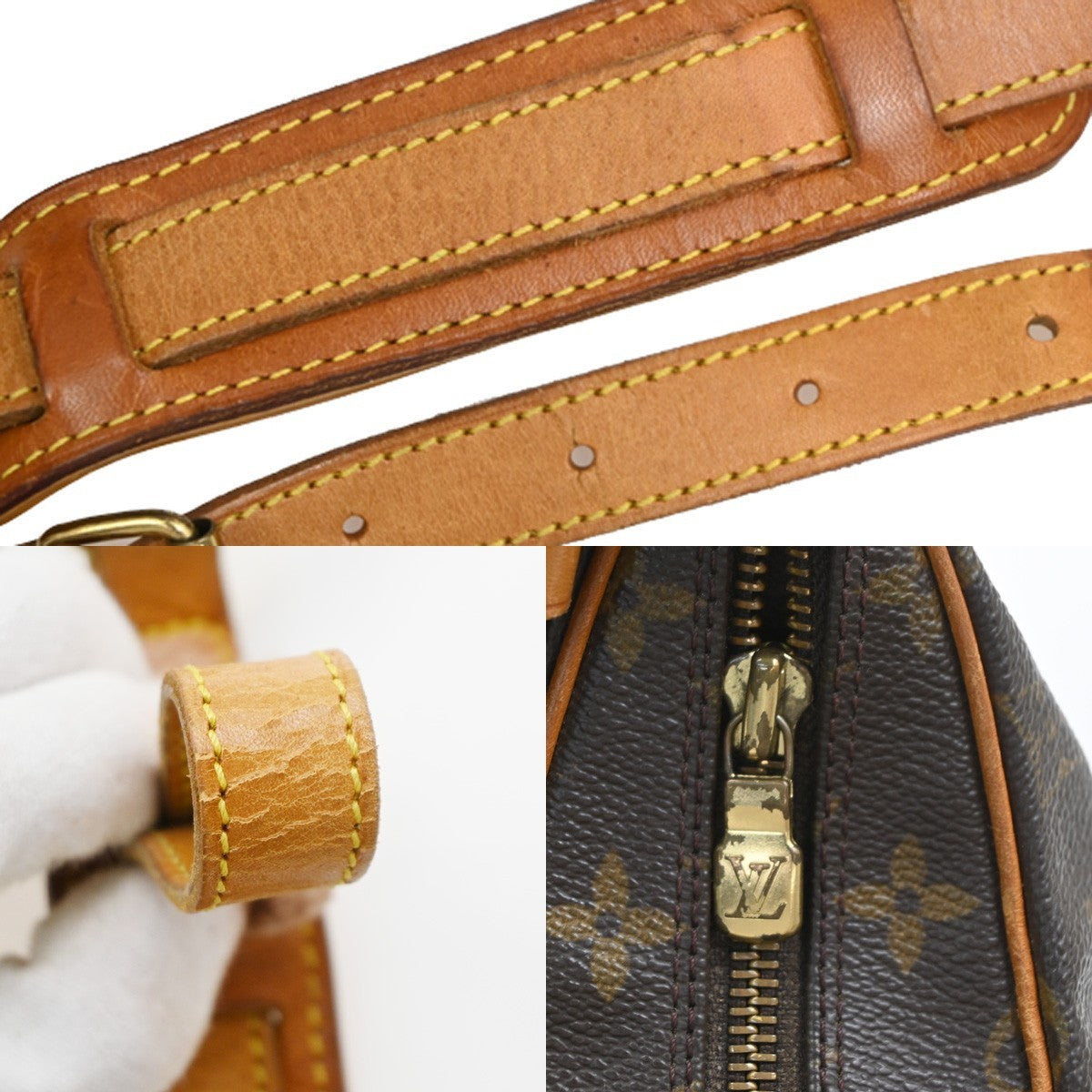 LOUIS VUITTON Boulogne 30 Shoulder Bag Monogram Leather Brown M51265 84PA091