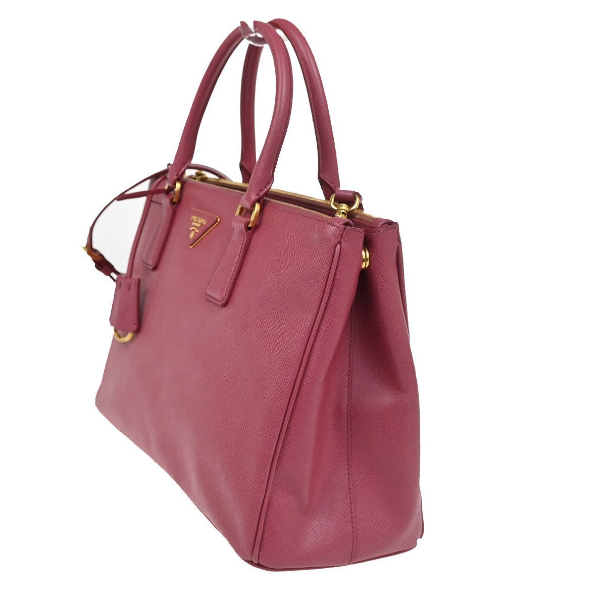 2.Live PRADA Galleria 2Way Shoulder Hand Bag Saffiano Leather Pink Italy 11CA830