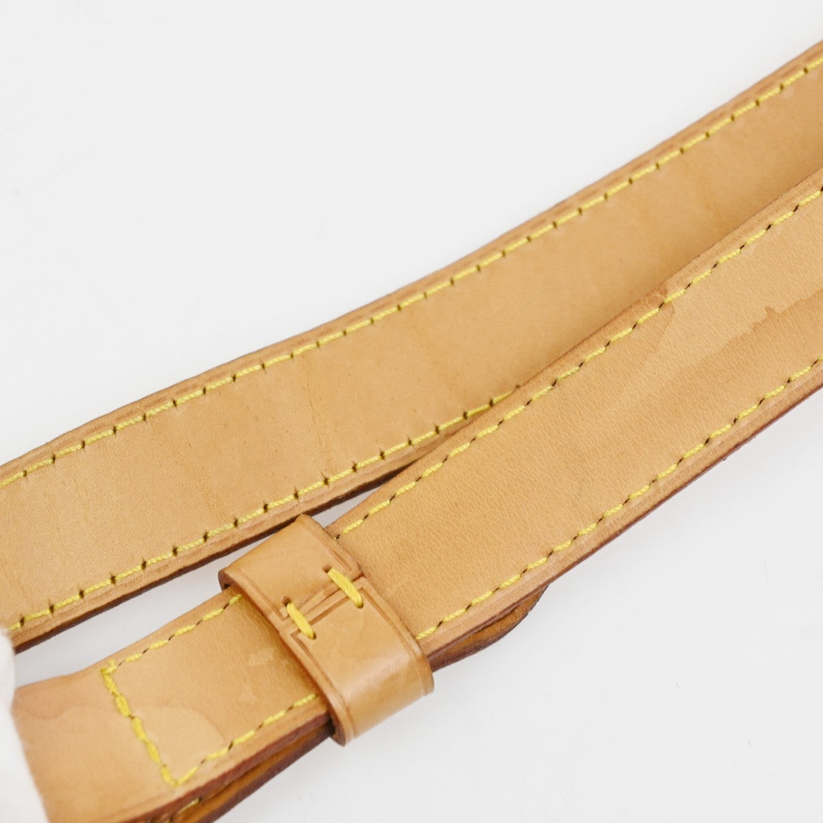 LOUIS VUITTON Logo Shoulder Bag Strap Adjustable Leather Brown GHW 67YJ014
