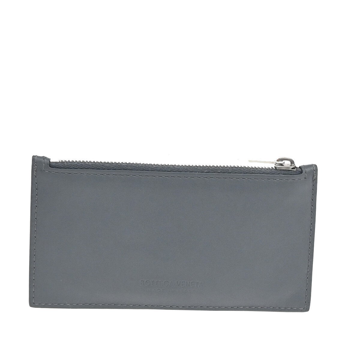 BOTTEGA VENETA Logo Intrecciato Card Coin Case Wallet Leather Gray SHW 61EF012