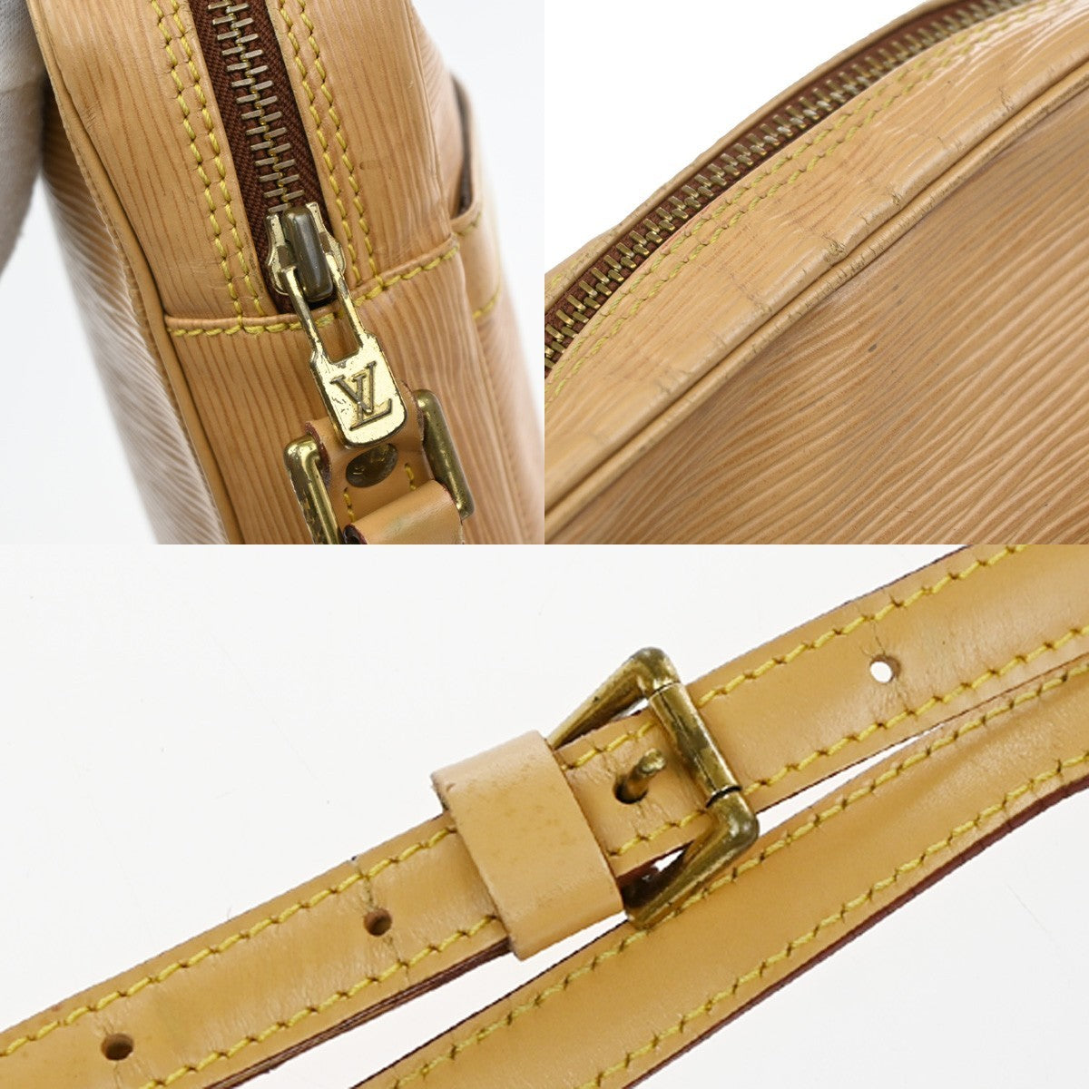 LOUIS VUITTON Danube Shoulder Bag Epi Leather Brown France M11910 67MA674