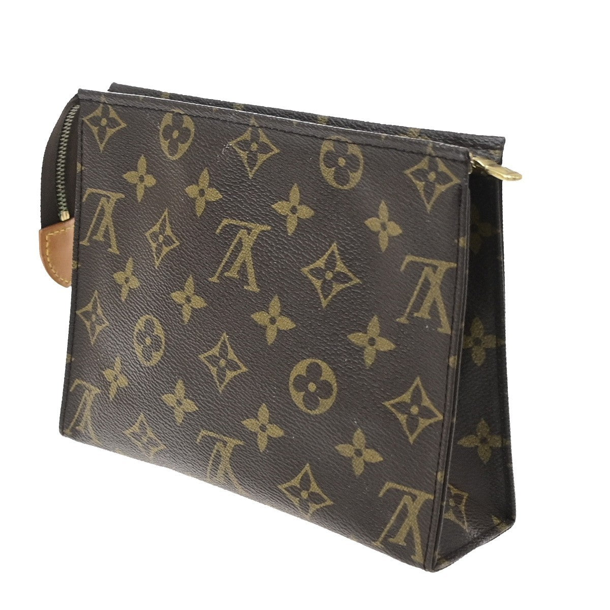 LOUIS VUITTON Poche Toilette 19 Clutch Pouch Bag Monogram Leather M47544 02SA173