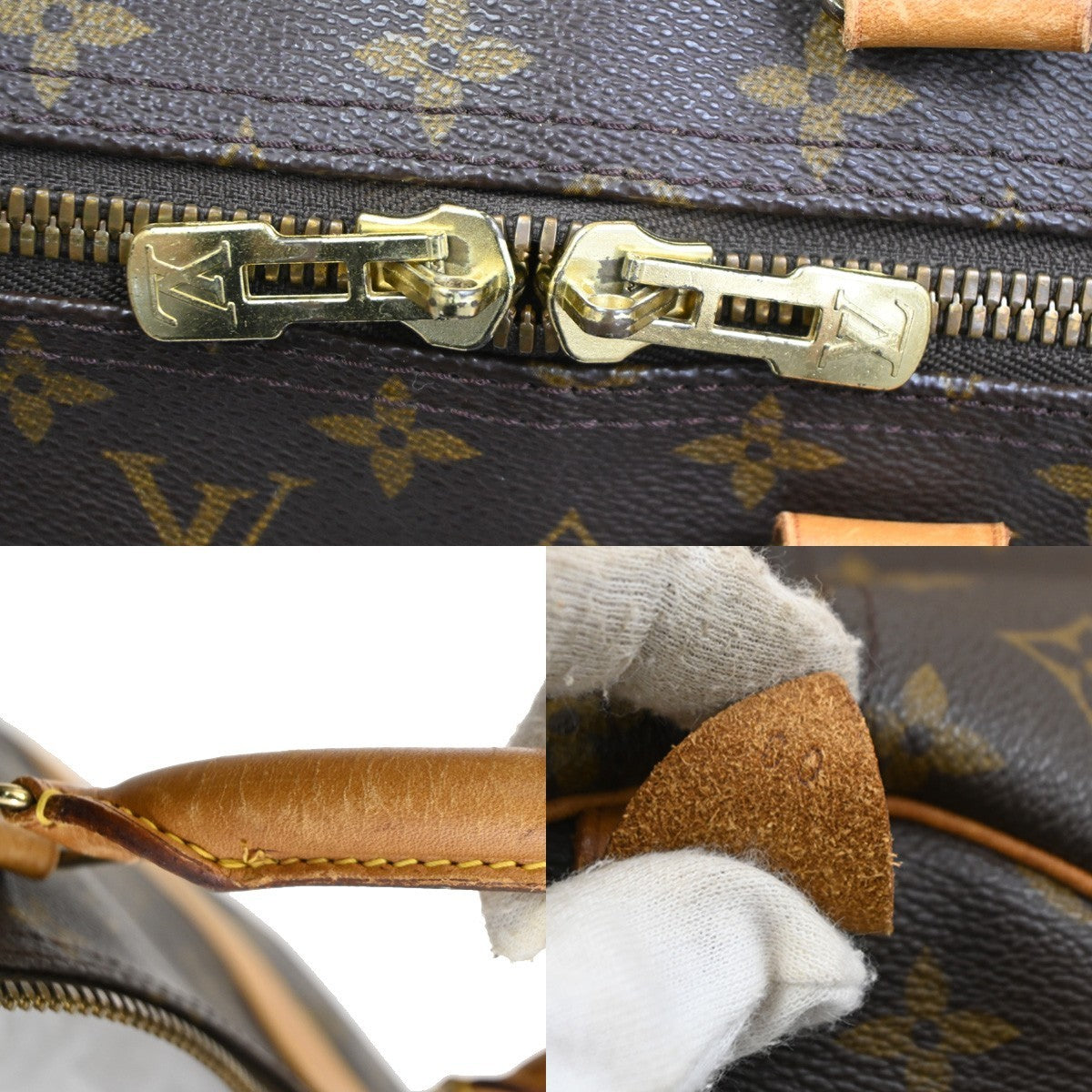 LOUIS VUITTON Keepall 60 Travel Hand Bag Monogram Leather Brown M41422 11TA351