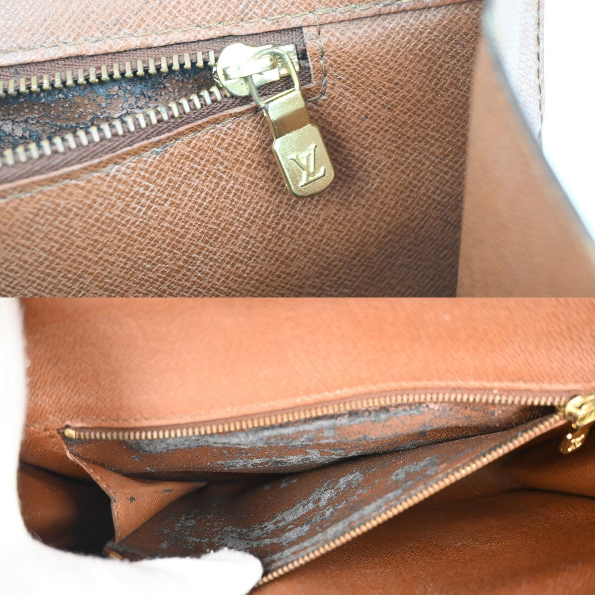 LOUIS VUITTON Bordeaux Clutch Bag Monogram Leather Brown M51797 01AA078