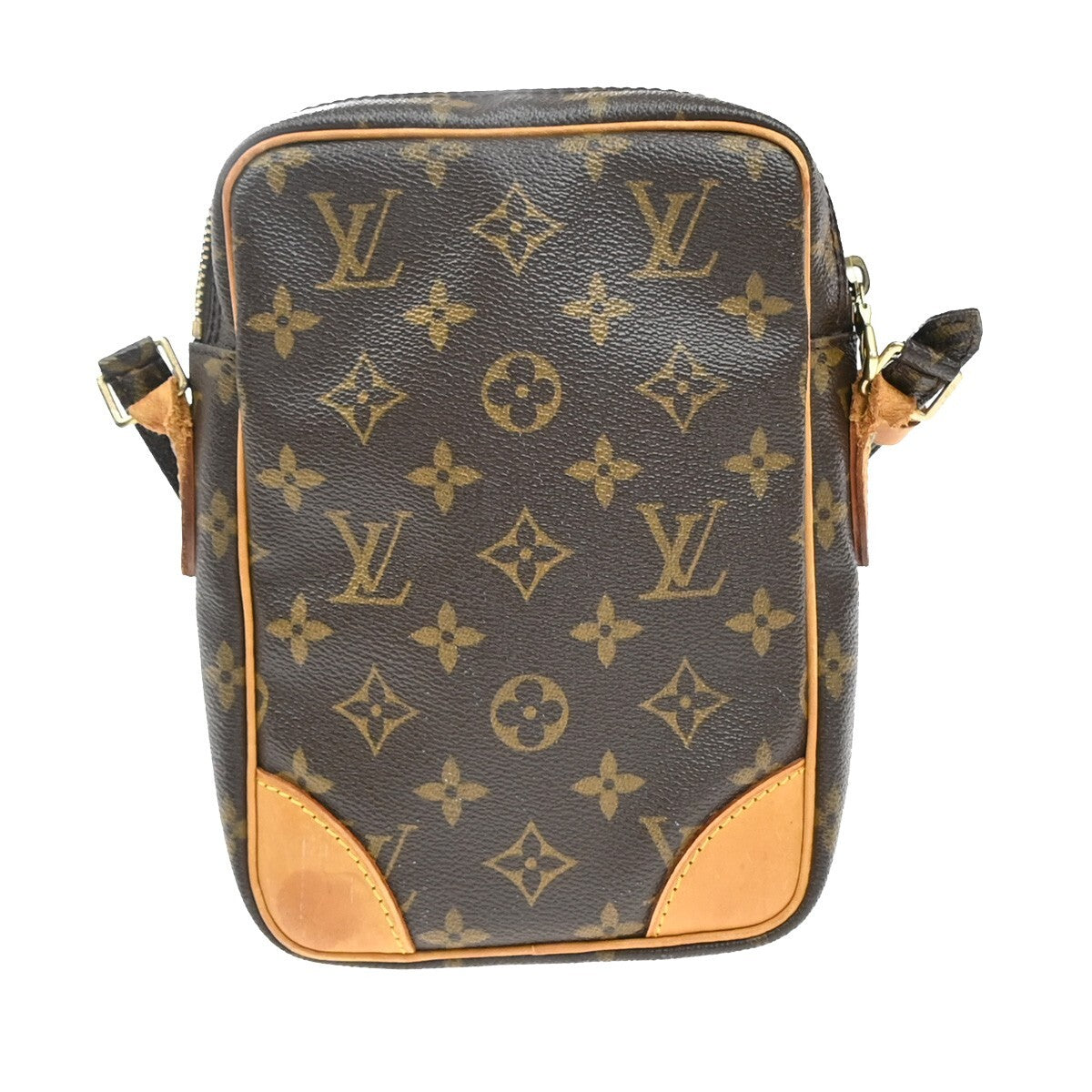 LOUIS VUITTON Danube Shoulder Bag Monogram Leather Brown France M45266 83EE779