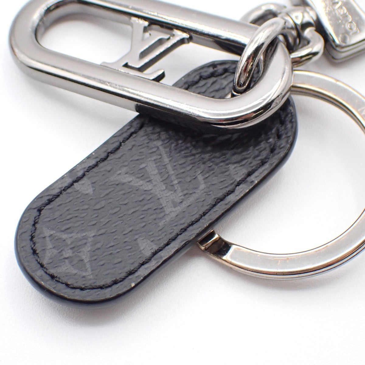 LOUIS VUITTON Porete Cles Key Chain Monogram Eclipse Black SHW M00927 67KP056