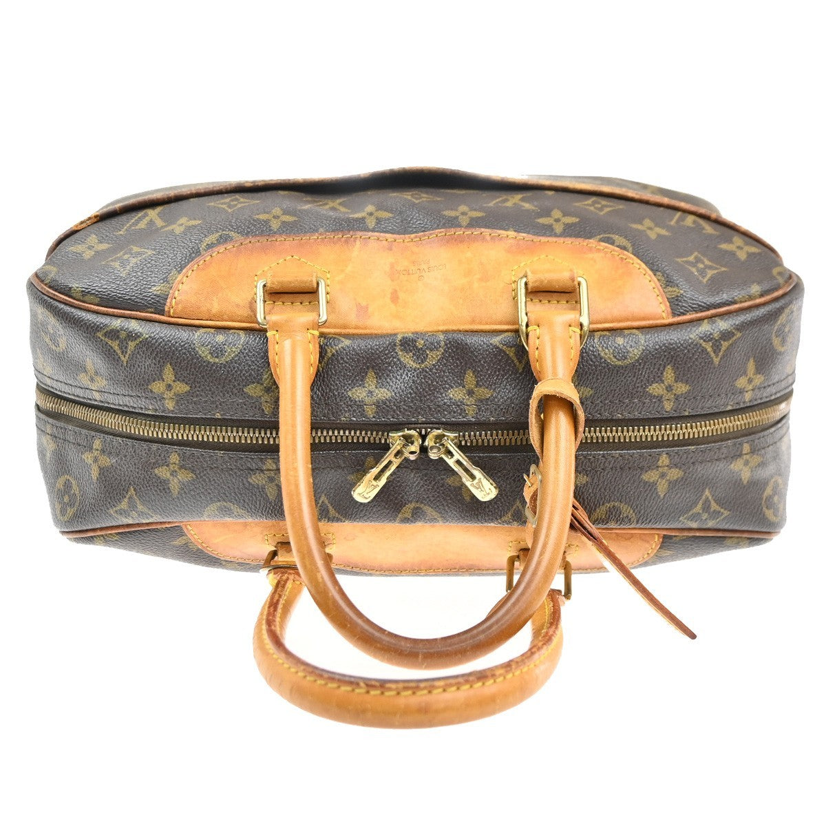 LOUIS VUITTON LV Logo Deauville Hand Bag Monogram Leather Brown M47270 69KC501