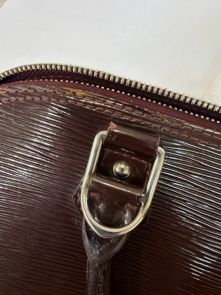 LOUIS VUITTON LV Alma PM Hand Bag Epi Electric Prune Wine Red SHW M40453 75YH856