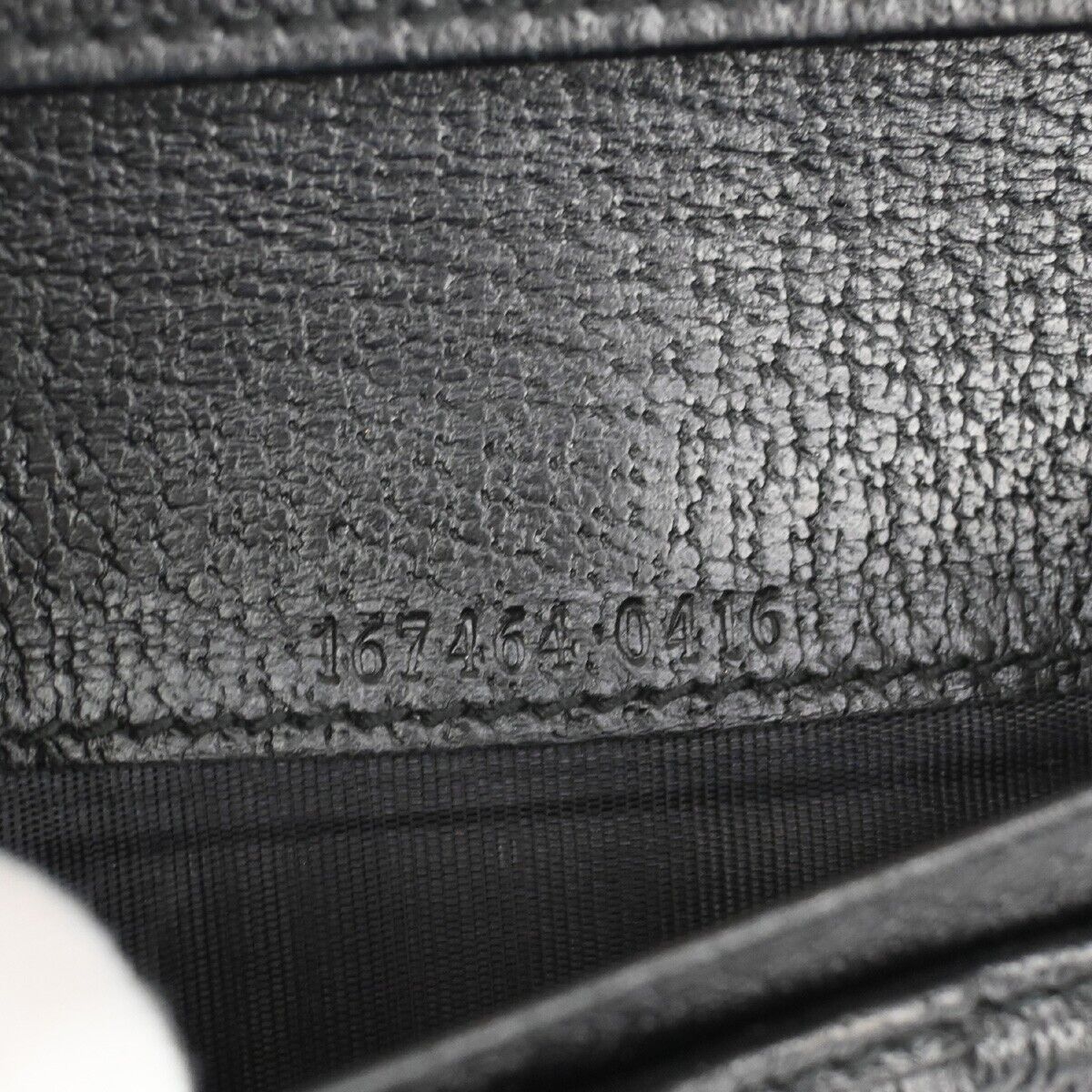GUCCI Princy GG Pattern Long Bifold Wallet Purse Canvas Leather Black 02YD939