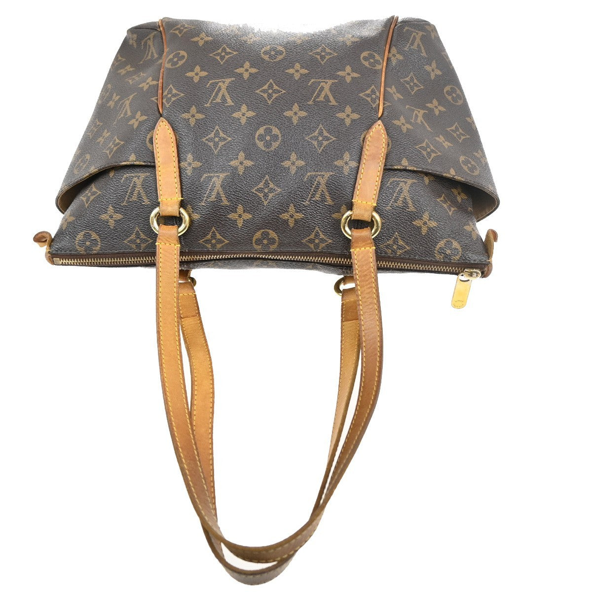 LOUIS VUITTON Logo Totally PM Shoulder Bag Monogram Leather Brown M56688 84CA422
