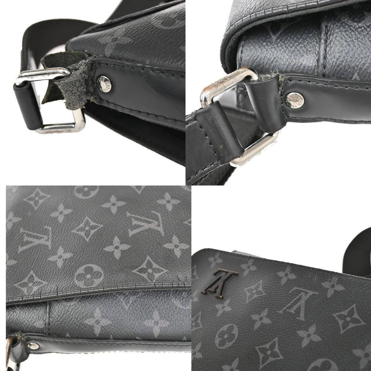 LOUIS VUITTON District PM Shoulder Bag Monogram Eclipse Black M45272 32YH836
