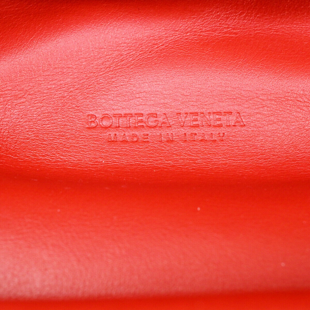 BOTTEGA VENETA The Chain Pouch Shoulder Body Bag Leather Red Silver 609RF159